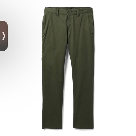 NWT Prana Westover Pants Mens Green Straight Slim Tapered Hiking Stretch 28x34 - Picture 4 of 10